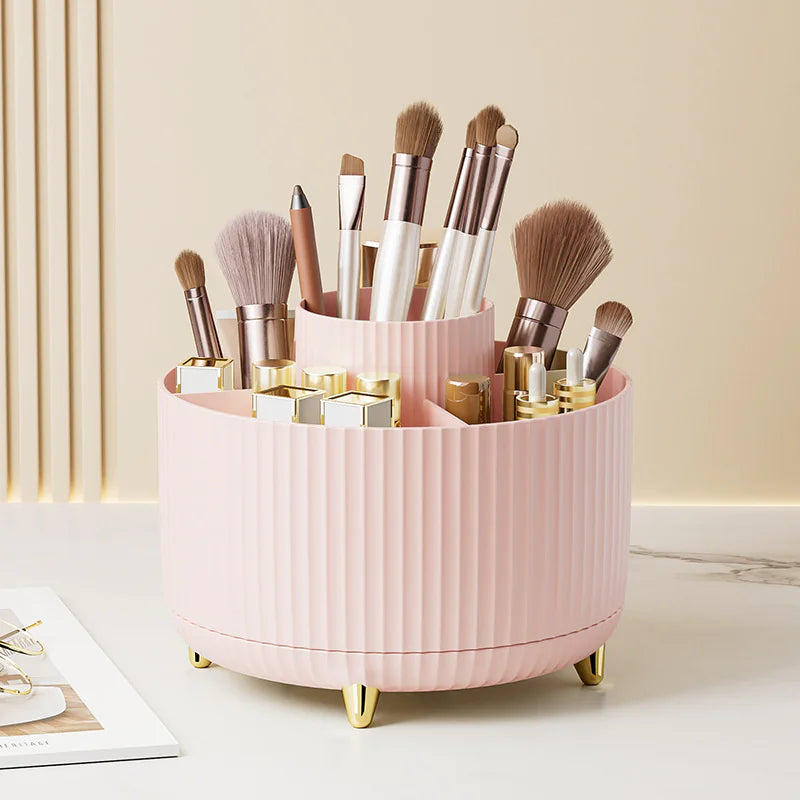 SpinGlam: Rotating Makeup Brush Organizer